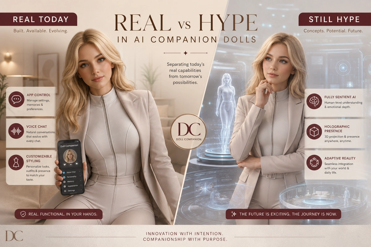 AI companion dolls real vs hype infographic guide