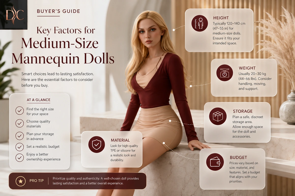 best medium size sex dolls buying factors including height weight storage material and budget