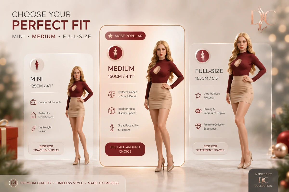 best medium size sex dolls comparison with mini medium and full-size doll options