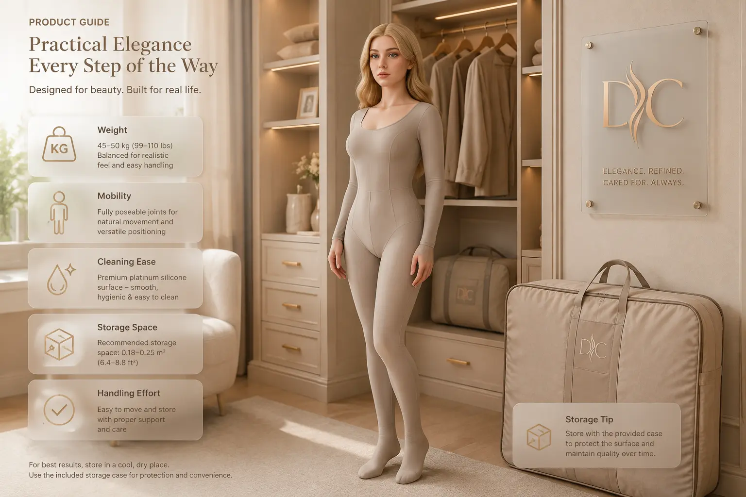 mini vs full size sex doll storage and handling considerations