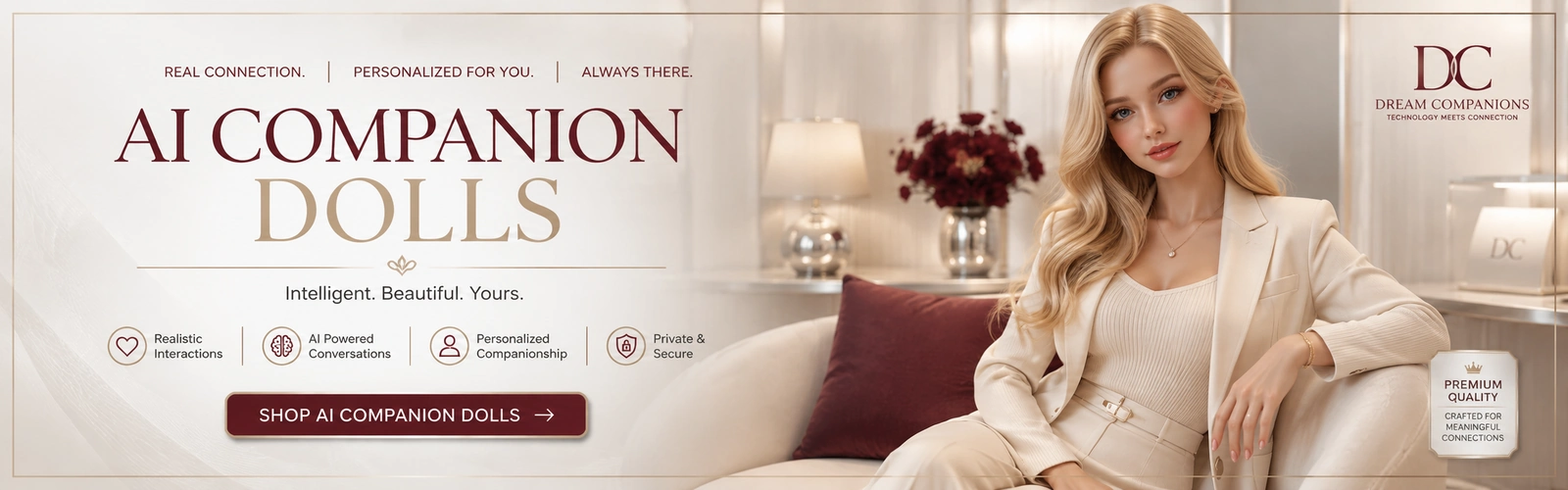 shop AI companion dolls call to action banner