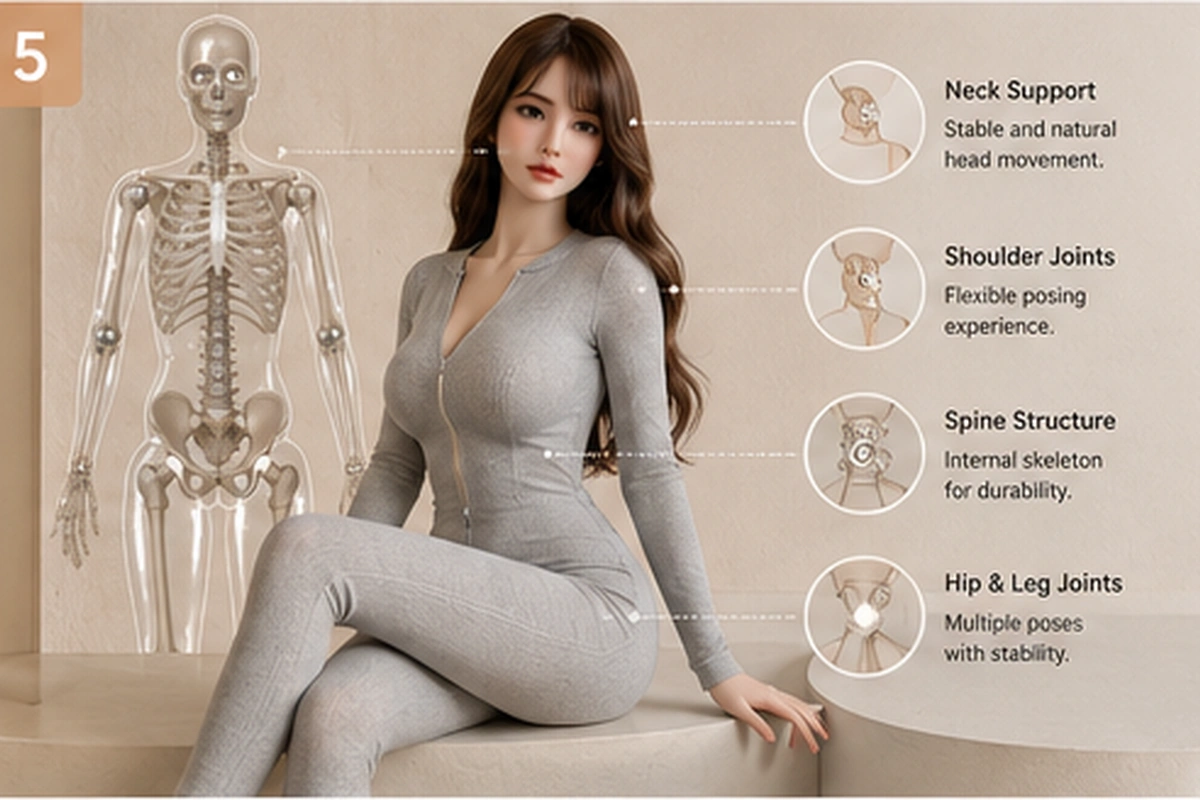Internal skeleton and joint support considerations for TPE sex dolls