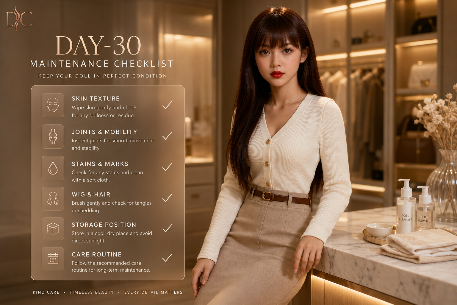 first 30 days with a new doll maintenance checklist day 30