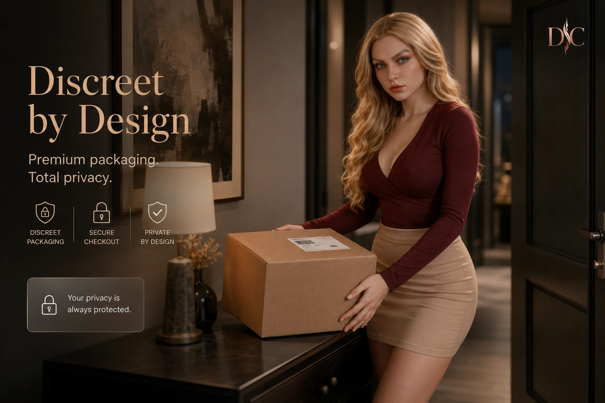 Adult doll privacy discreet packaging guide with plain unbranded box