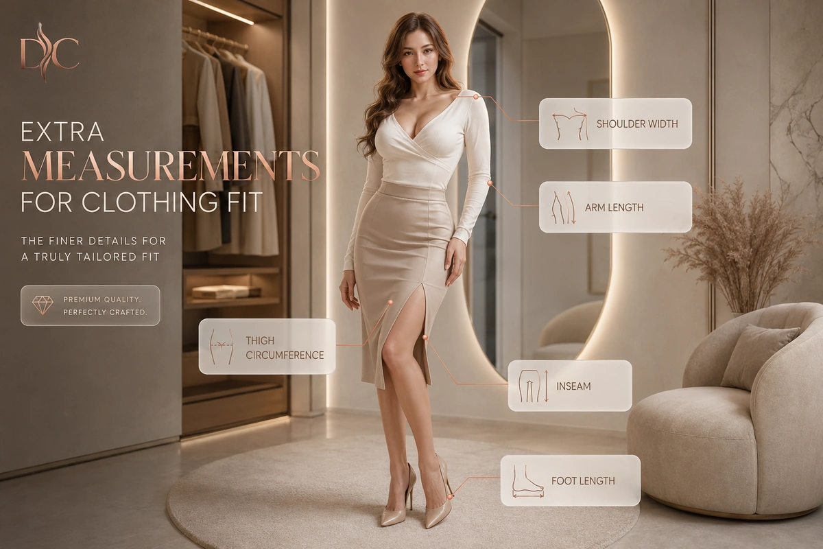 Extra sex doll measurements for clothing fit