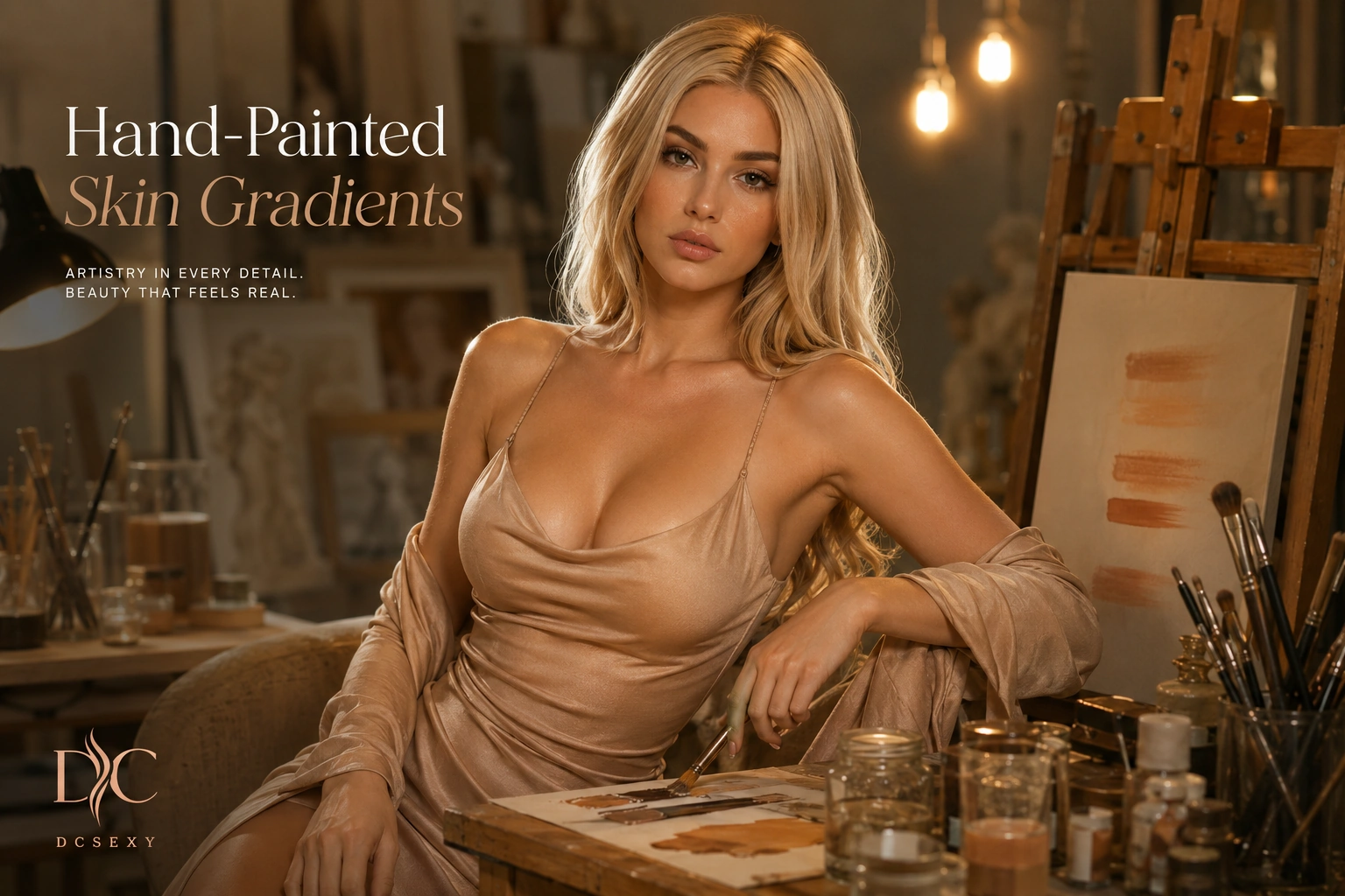 hand painted realistic skin texture gradients