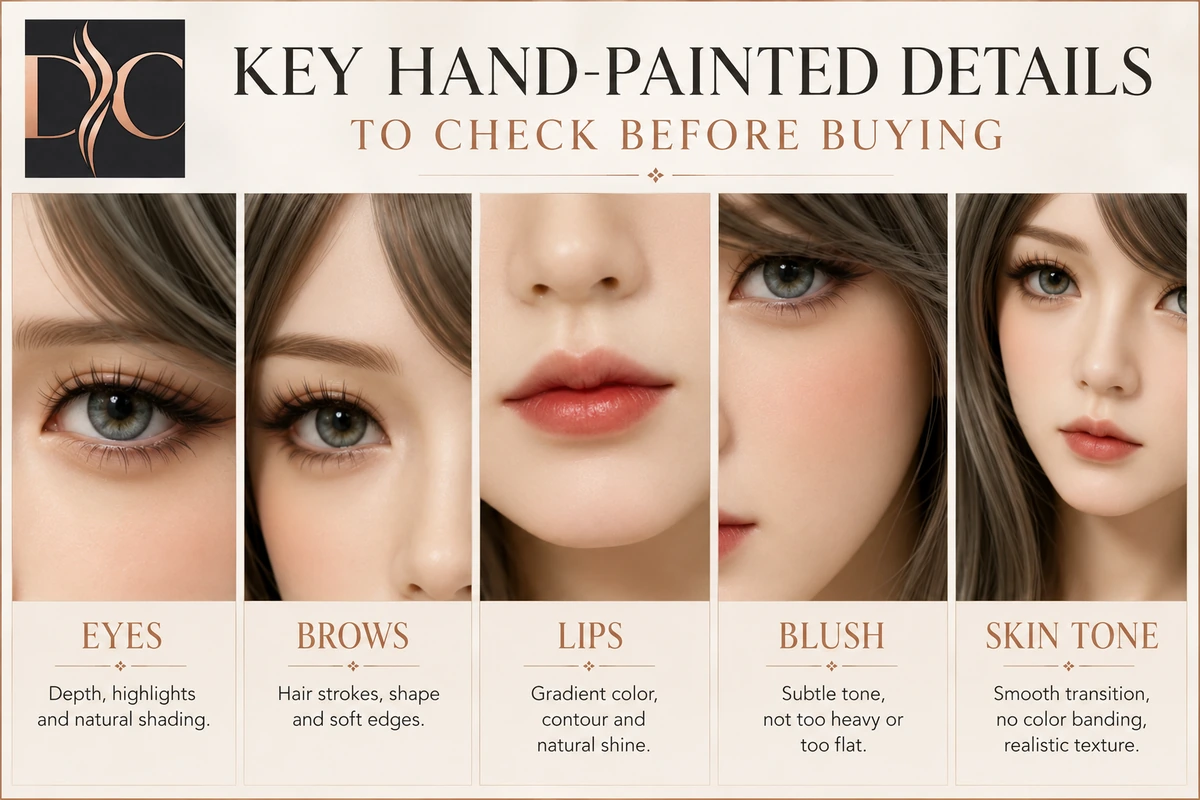 key hand painted face details before buying
