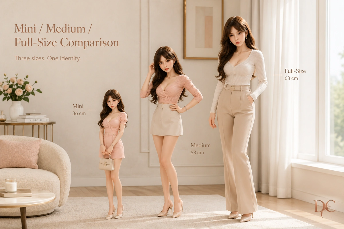 Mini medium and full-size sex doll comparison for first-time buyers