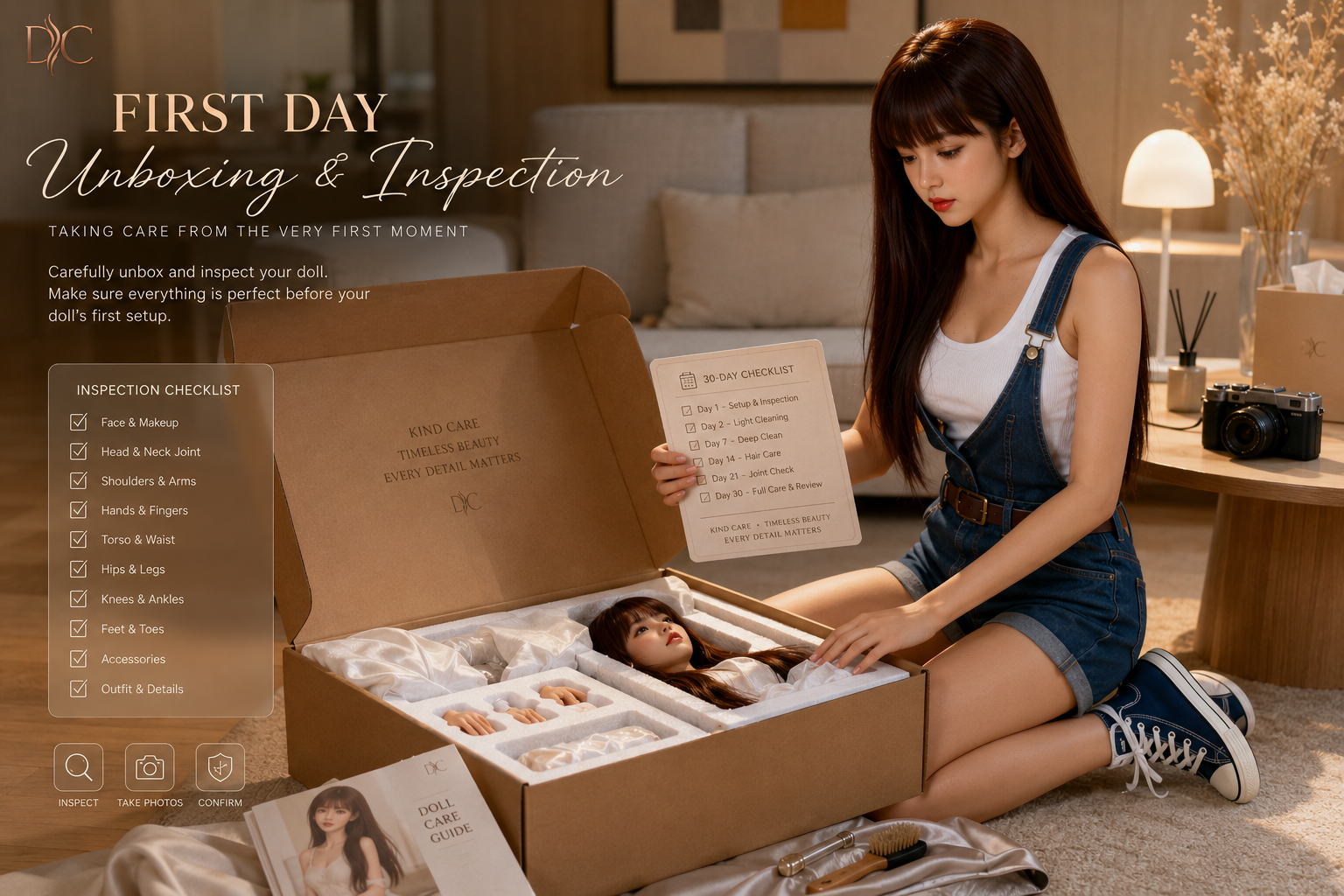 first 30 days with a new doll unboxing inspection checklist