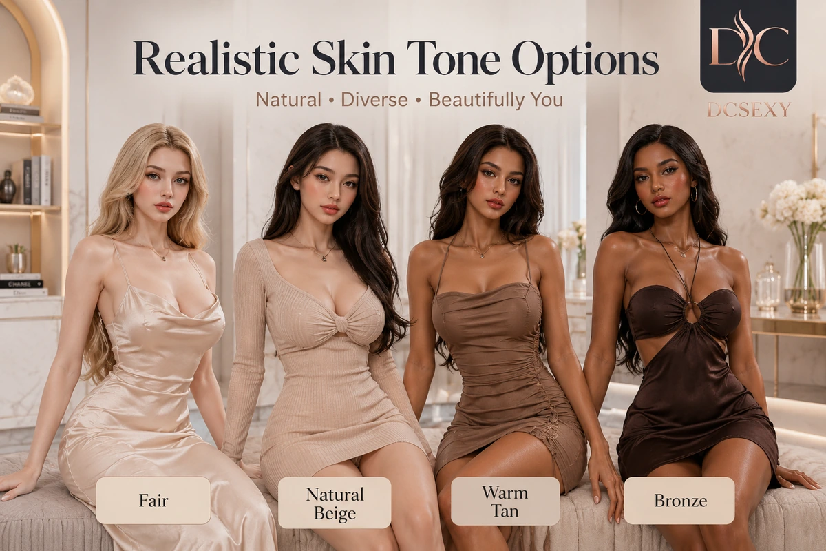 Realistic skin tone options in custom sex doll trends