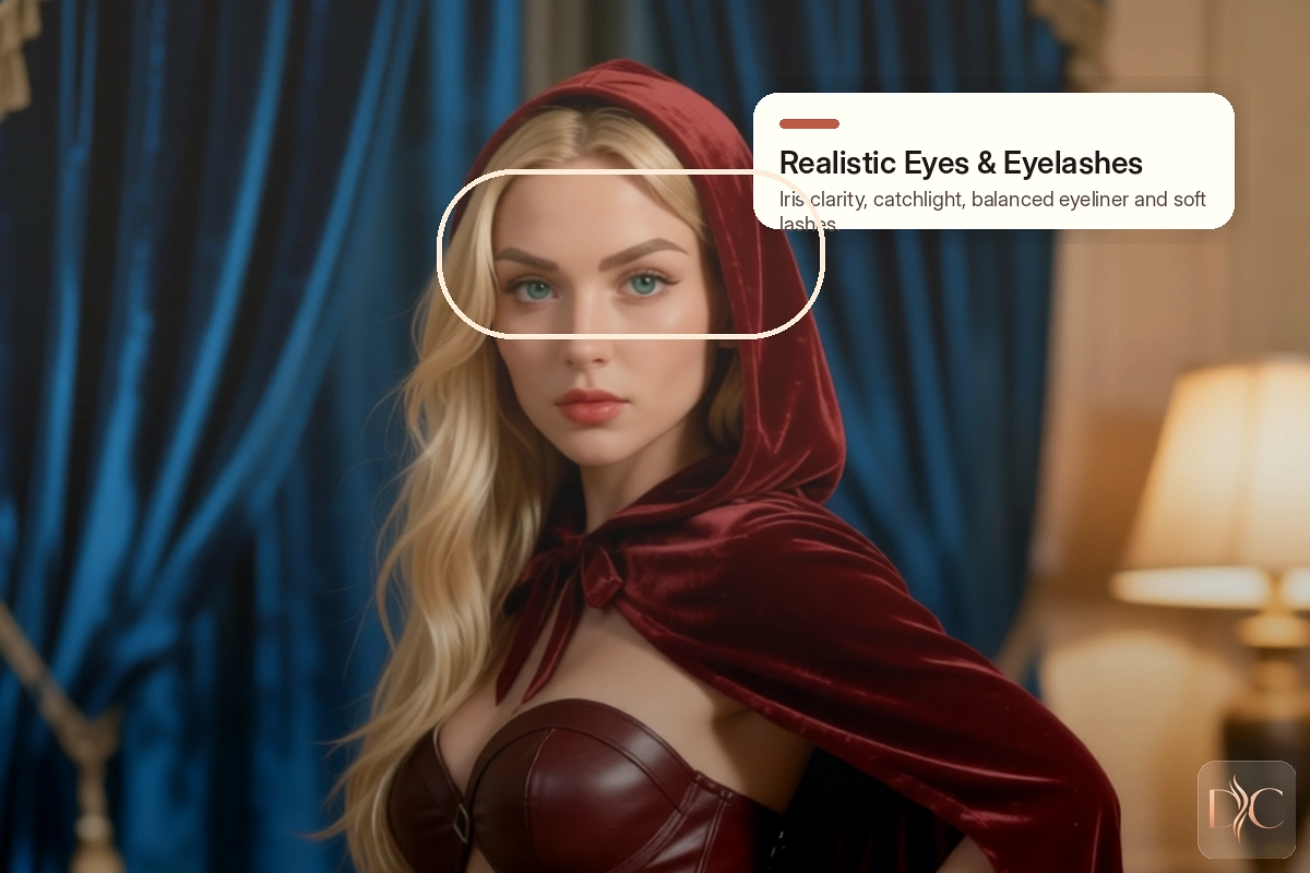 discreet adult doll shopping tips for reviewing realistic eyes and eyelashes on a lifelike silicone doll face