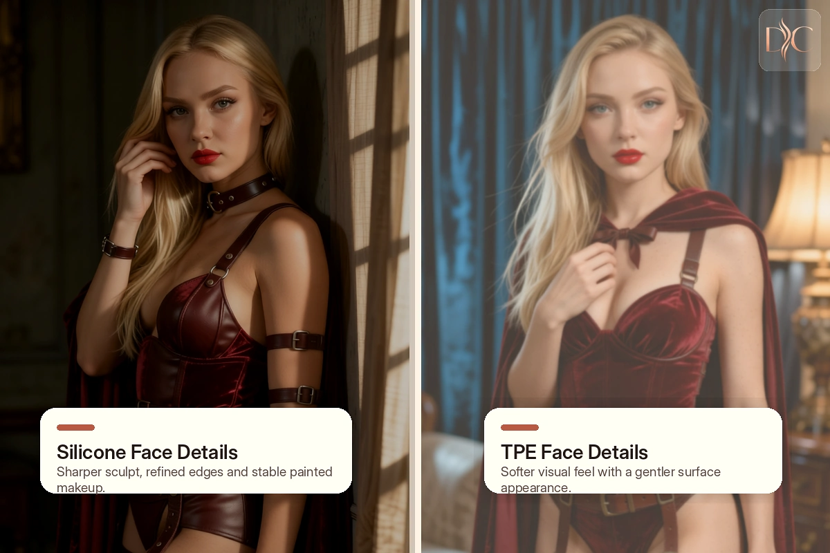 discreet adult doll shopping tips silicone vs TPE doll face details comparison