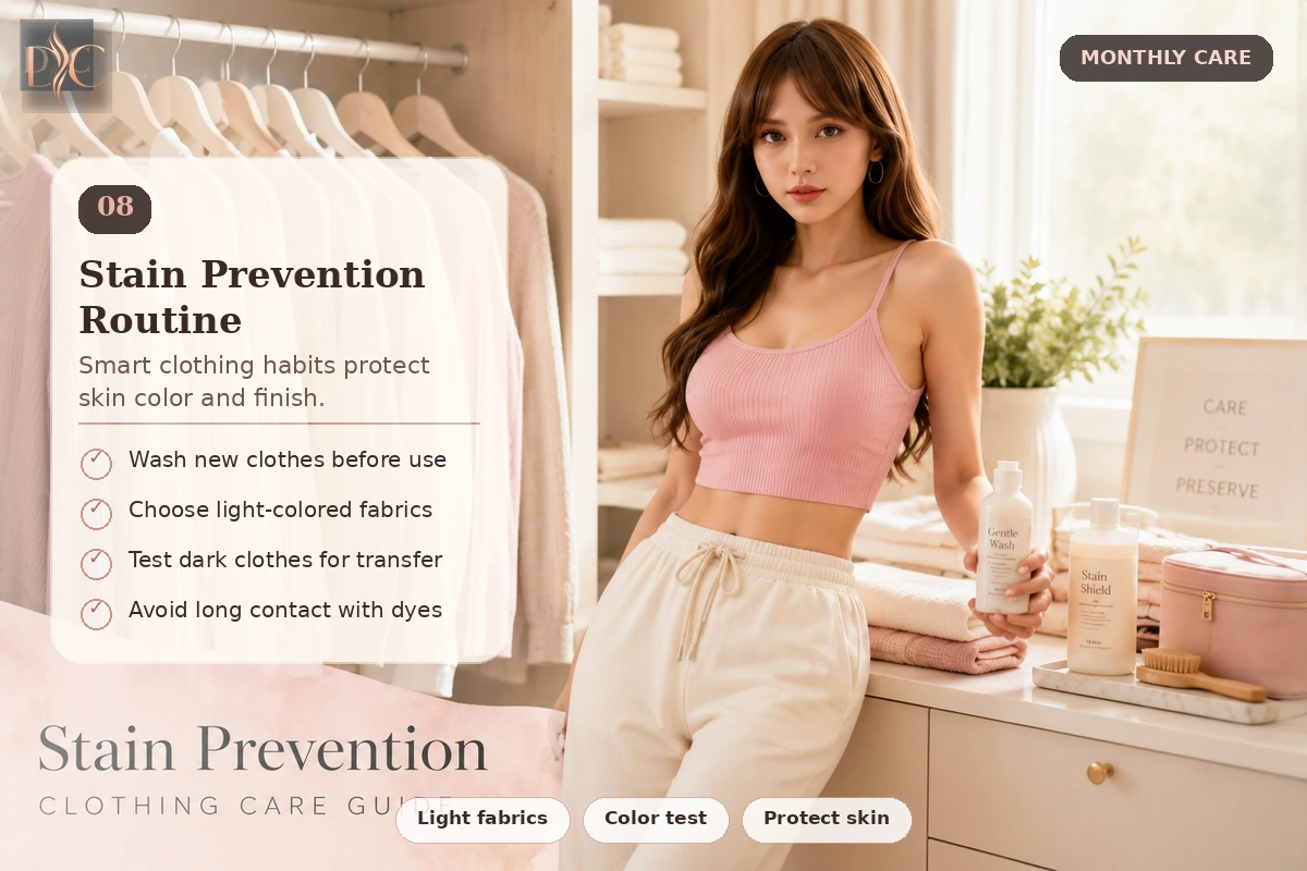 Stain prevention clothing care step in sex doll maintenance checklist