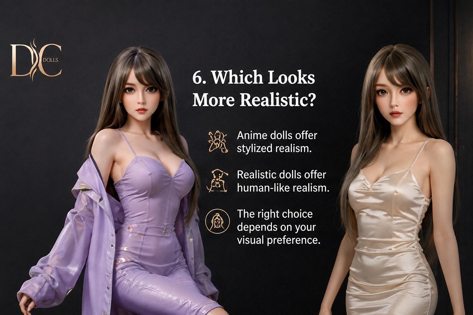 realistic anime dolls vs realistic dolls stylized realism comparison