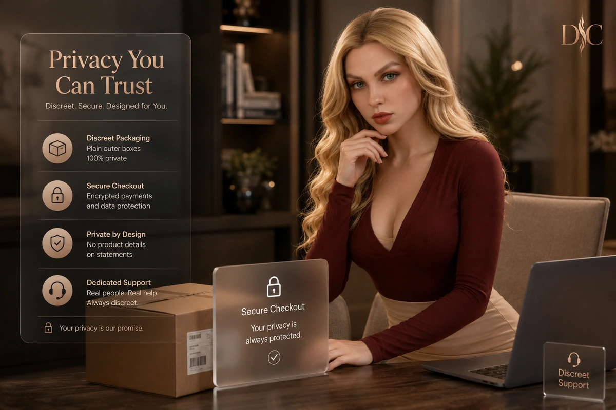 Adult doll privacy features from a trusted discreet adult doll store